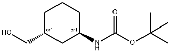 trans-3-(Boc-aMino)사이클로헥산메탄올 구조식 이미지