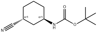 트랜스-1-(Boc-aMino)-3-시아노사이클로헥산 구조식 이미지