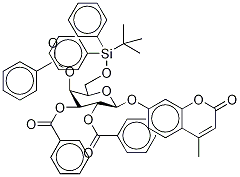 4-메틸움벨리페릴2,3,4-Tri-O-벤조일-6-O-(tert-부틸디페닐실릴)-β-D-갈락토피라노시드 구조식 이미지