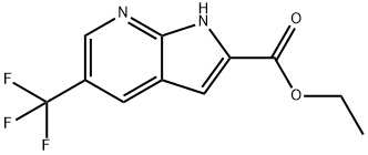 1H-Pyrrolo[2,3-b]pyridine-2-carboxylic acid, 5-(trifluoroMethyl)-, ethyl ester Structure