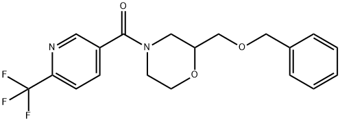 METHANONE, [2-[(PHENYLMETHOXY)METHYL]-4-MORPHOLINYL][6-(TRIFLUOROMETHYL)-3-PYRIDINYL]- Structure