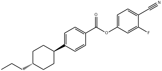 3-플루오로-4-시아노페닐트랜스-4-(4-n-프로필사이클로헥실)-벤조에이트 구조식 이미지