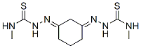 2,2'-(1,3-시클로헥산디일리덴)비스[N-메틸-1-히드라진카르보티오아미드] 구조식 이미지