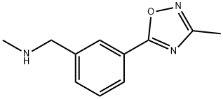 N-Methyl-3-(3-methyl-1,2,4-oxadiazol-5-yl)benzylamine Structure