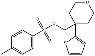 (4-Thien-2-yltetrahydro-2H-pyran-4-yl)methyl 4-methylphenylsulphonate 97% 구조식 이미지