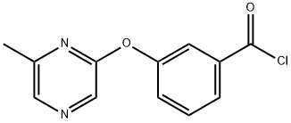 3-[(6-Methylpyrazin-2-yl)oxy]benzoyl chloride 구조식 이미지