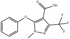 1-METHYL-5-PHENOXY-3-(TRIFLUOROMETHYL)-1H-PYRAZOLE-4-CARBOXYLIC ACID Structure