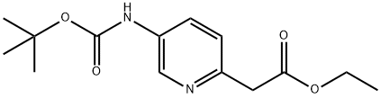ethyl 2-(5-((tert-butoxycarbonyl)amino)pyridin-2-yl)acetate Structure