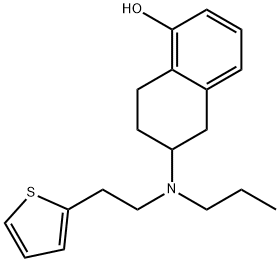 1-Naphthalenol, 5,6,7,8-tetrahydro-6-[propyl[2-(2-thienyl)ethyl]amino]- Structure