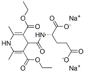 3,5-PYRIDINEDICARBOXYLIC ACID, 4-[[[(1S)-1,3-DICARBOXYPROPYL]AMINO]CARBONYL]-1,4-DIHYDRO-2,6-DIMETHYL-, 3,5-DIETHYL ESTER, DISODIUM SALT Structure