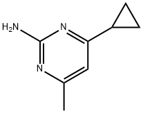 2-Pyrimidinamine, 4-cyclopropyl-6-methyl- (9CI) 구조식 이미지