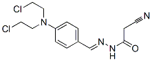 N-[[4-[bis(2-chloroethyl)amino]phenyl]methylideneamino]-2-cyano-acetam ide Structure