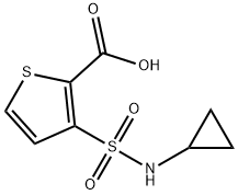 3-[(CYCLOPROPYLAMINO)설포닐]티오펜-2-카복실산 구조식 이미지