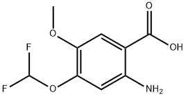 2-AMINO-4-(DIFLUOROMETHOXY)-5-METHOXYBENZOIC ACID Structure