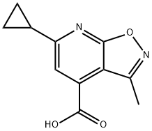 6-cyclopropyl-3-methylisoxazolo[5,4-b]pyridine-4-carboxylic acid(SALTDATA: FREE) Structure