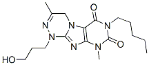 [1,2,4]Triazino[3,4-f]purine-6,8(7H,9H)-dione,  1,4-dihydro-1-(3-hydroxypropyl)-3,9-dimethyl-7-pentyl- Structure