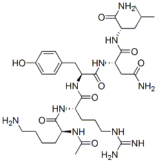 N-acetyllysyl-arginyl-tyrosyl-asparaginyl-leucinamide Structure