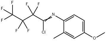 N-(4-메톡시-2-메틸페닐)-2,2,3,3,4,4,4-헵타플루오로부타니미도일클로라이드 구조식 이미지