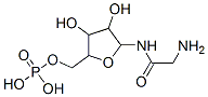 [5-[(2-aminoacetyl)amino]-3,4-dihydroxy-oxolan-2-yl]methoxyphosphonic acid Structure