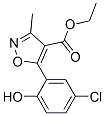 4-Isoxazolecarboxylicacid,5-(5-chloro-2-hydroxyphenyl)-3-methyl-,ethylester(9CI) Structure