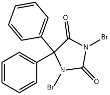 1,3-dibromo-5,5-diphenylimidazolidine-2,4-dione 구조식 이미지