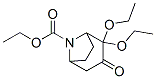 8-Azabicyclo[3.2.1]octane-8-carboxylic  acid,  2,2-diethoxy-3-oxo-,  ethyl  ester Structure