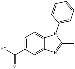 2-METHYL-1-PHENYL-1H-BENZOIMIDAZOLE-5-CARBOXYLIC ACID 구조식 이미지