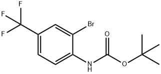 tert-butyl 2-bromo-4-(trifluoromethyl)phenylcarbamate Structure