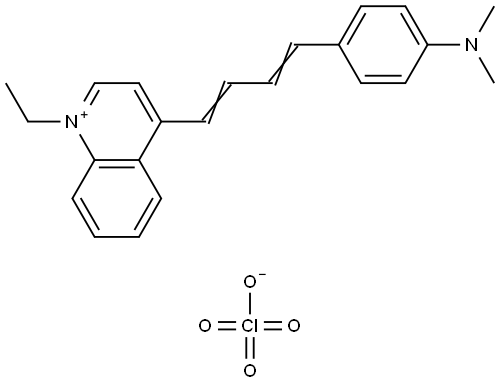 4-(4-(4-(DIMETHYLAMINO)PHENYL)-1,3-BUTADIENYL)-1-ETHYLQUINOLINIUM PERCHLORATE Structure