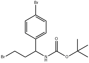 1-(Boc-아미노)-3-브로모-1-(4-브로모페닐)프로판 구조식 이미지