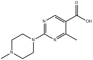 4-METHYL-2-(4-METHYL-PIPERAZIN-1-YL)-PYRIMIDINE-5-CARBOXYLIC ACID Structure