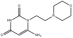 2,4(1H,3H)-PYRIMIDINEDIONE, 6-AMINO-1-[2-(4-MORPHOLINYL)ETHYL]- Structure