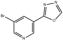 2-(5-BroMopyridin-3-yl)-1,3,4-oxadiazole Structure