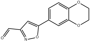 3-Isoxazolecarboxaldehyde,  5-(2,3-dihydro-1,4-benzodioxin-6-yl)- 구조식 이미지