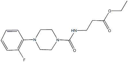 ethyl 3-({[4-(2-fluorophenyl)piperazino]carbonyl}amino)propanoate 구조식 이미지