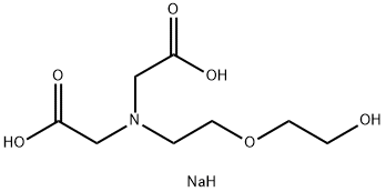 글리신,N-(카르복시메틸)-N-2-(2-히드록시에톡시)에틸-,이나트륨염 구조식 이미지