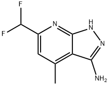 6-(difluoromethyl)-4-methyl-1H-pyrazolo[3,4-b]pyridin-3-amine(SALTDATA: FREE) Structure