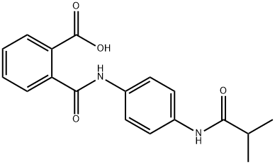 2-{[4-(ISOBUTYRYLAMINO)ANILINO]-CARBONYL}BENZOIC ACID Structure