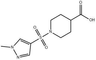 1-[(1-methyl-1H-pyrazol-4-yl)sulfonyl]piperidine-4-carboxylic acid(SALTDATA: FREE) 구조식 이미지