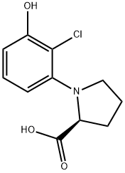 Proline, 1-(2-chloro-3-hydroxyphenyl)- Structure