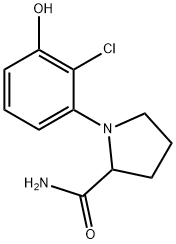 2-Pyrrolidinecarboxamide, 1-(2-chloro-3-hydroxyphenyl)- Structure