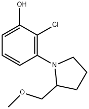 Phenol, 2-chloro-3-[2-(methoxymethyl)-1-pyrrolidinyl]- Structure