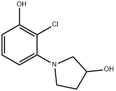 3-피롤리디놀,1-(2-클로로-3-하이드록시페닐)- 구조식 이미지