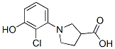 3-PYRROLIDINECARBOXYLIC ACID, 1-(2-CHLORO-3-HYDROXYPHENYL)- Structure