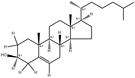 콜레스테롤-2,2,3,4,4,6-D6 구조식 이미지