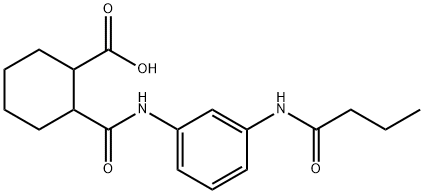 2-{[3-(BUTYRYLAMINO)ANILINO]-CARBONYL}CYCLOHEXANECARBOXYLIC ACID Structure