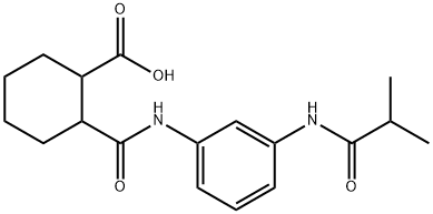 2-{[3-(ISOBUTYRYLAMINO)ANILINO]-CARBONYL}CYCLOHEXANECARBOXYLIC ACID Structure