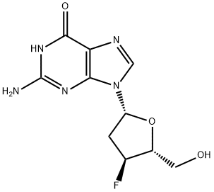 2',3'-DIDEOXY-3'-FLUORO-GUANOSINE 구조식 이미지