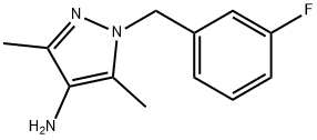 1-(3-fluorobenzyl)-3,5-dimethyl-1H-pyrazol-4-amine(SALTDATA: FREE) 구조식 이미지