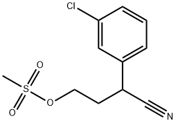 METHANESULFONIC ACID 3-(3-CHLORO-PHENYL)-3-CYANO-PROPYL ESTER
 Structure